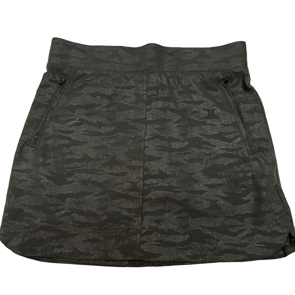 Orvis Women's Skort Camo Army Green Zip Pockets Front Open Pockets In Back Sz S